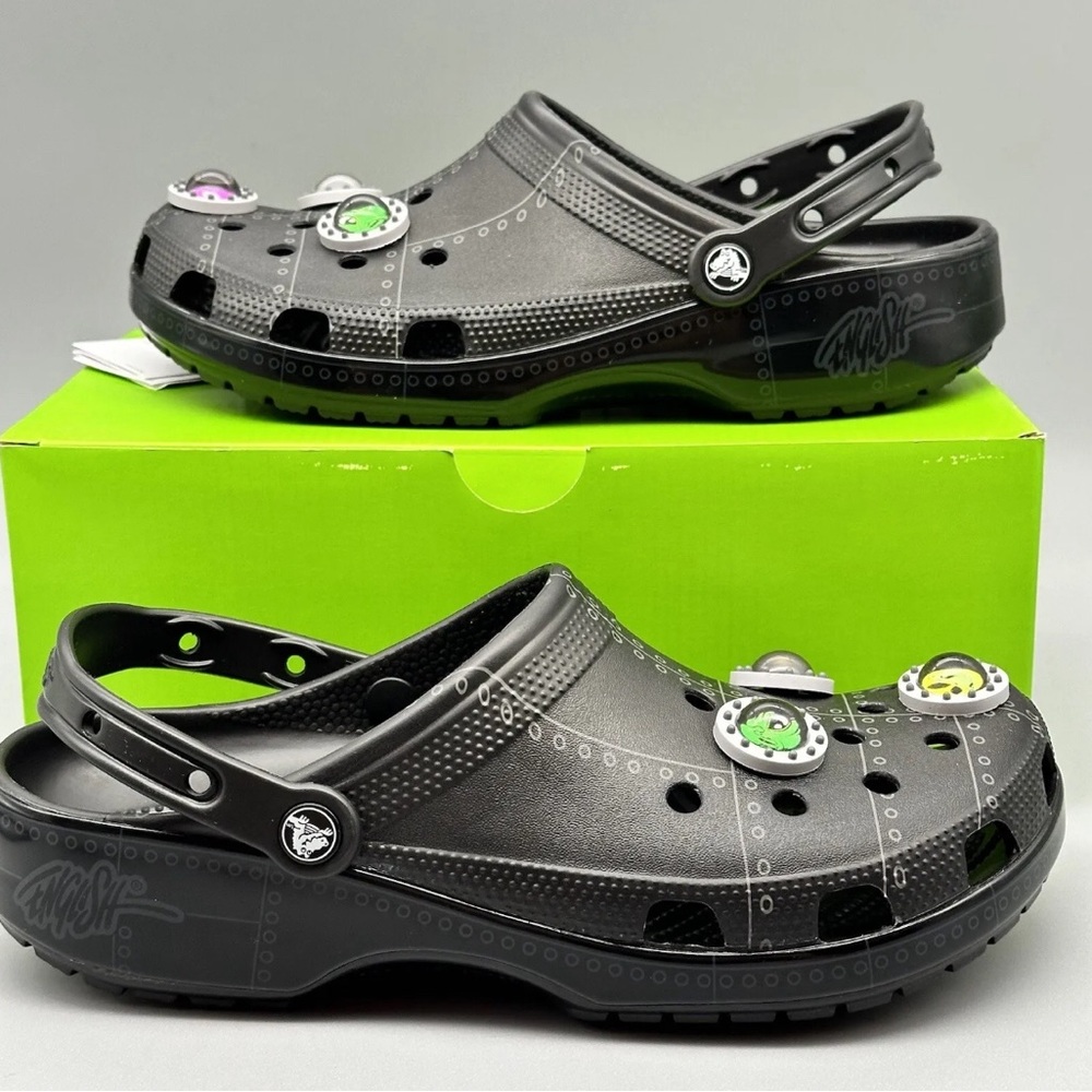 Classic Crocs x Ron English Clog Area 54 Black Alien Men's Shoes